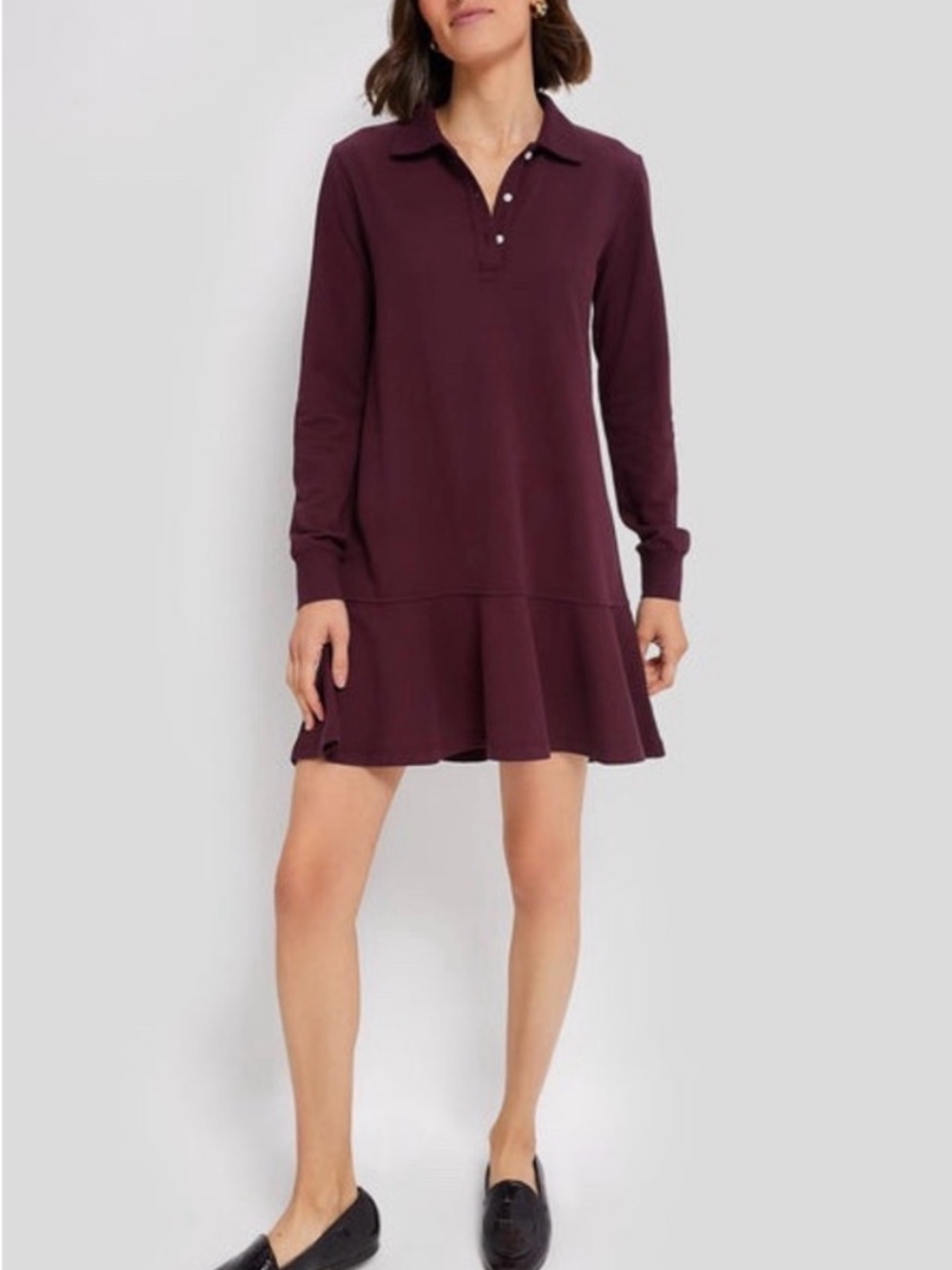 TUCKERNUCK Winetasting Long Sleeve Pique
May Polo Dress. Size S - Picture 4 of 12